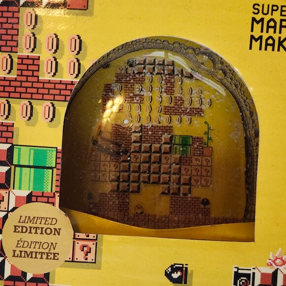 Nintendo Super Mario Maker Snow Globe 30th Anniversary GameStop Exclusive - Picture 2 of 7